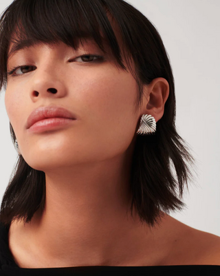 MISSOMA - Ripple Oversized Stud Earrings - Silver