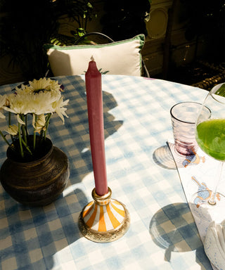DOING GOODS - Sanya Striped Candle Holder Yellow