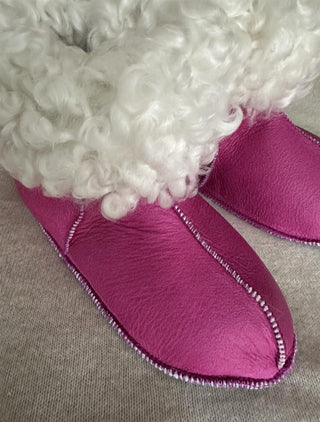 Ansarve Farm - Sheerling Slippers - Pink