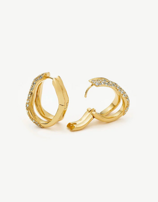 MISSOMA - Molten Snow Double Medium Hoop Earrings