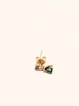 Rose Marie Paris - Stud Drop Green - Gold