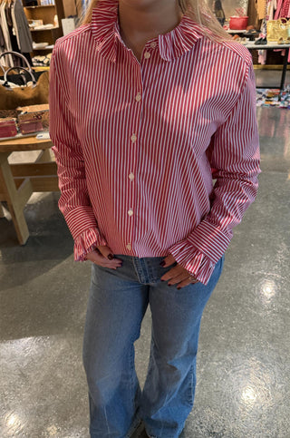 APOF - Anja Shirt - Red White Stripe