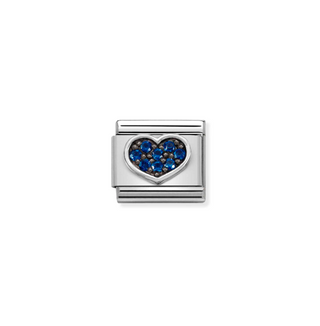 Nomination - Link SYMBOLS 925 sterling silver BLUE heart