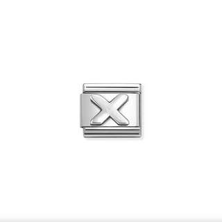 Nomination - Link OXIDIZED LETTER 925 sterling silver X