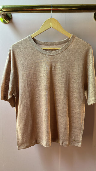 DES PETITS HAUTS - Hanais Linnen Tee-Shirt - Mocha