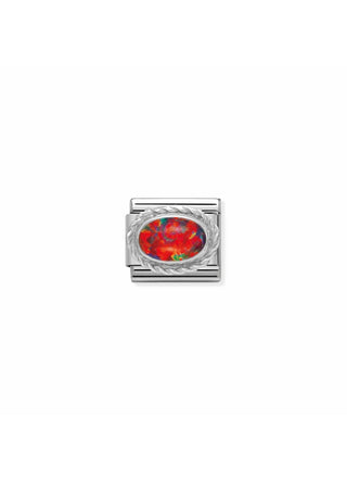 Nomination - Link 925 sterling silver setting RED OPAL