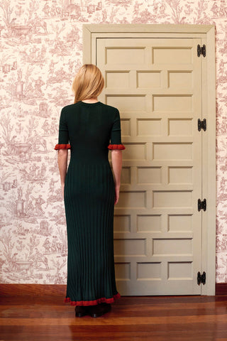 MARIA DE LA ORDEN - Magda Dress - Dark Green