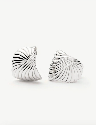 MISSOMA - Ripple Oversized Stud Earrings - Silver