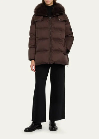 YVES SALOMON - A Line Down Jacket - Mocha