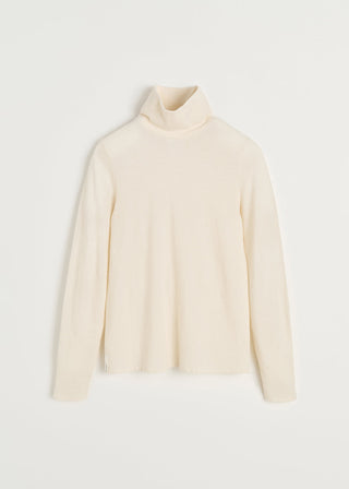 AIAYU - Gentle Turtleneck - Pure Ecru