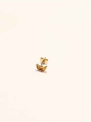 Rose Marie Paris - Stud Lotus with Yellow Stone - Gold