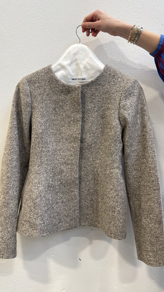 MKDT STUDIO - Julienne Wool Jacket - Mink Melange