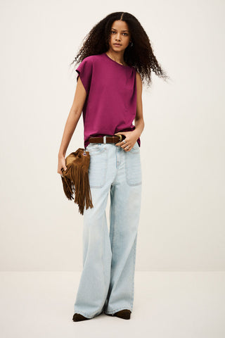 BA&SH - Allia T-Shirt - Aubergine