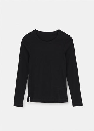 AIAYU - Rib Long Sleeve Tee - Black