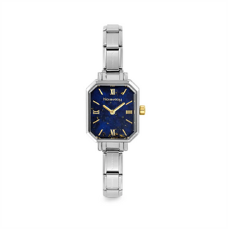 Nomination - PARIS watch with steel band RECTANGLE LAPIS BLUE