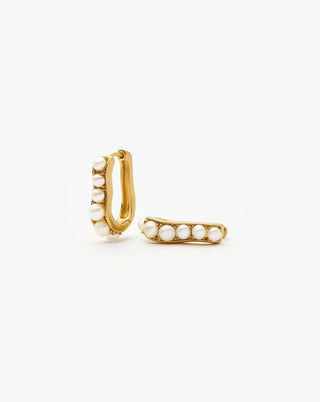 MISSOMA - Pearl Wave Small Hoop Earrings