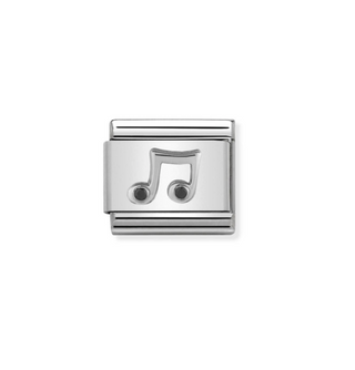 Nomination - Link SYMBOLS 925 sterling silver, Cubic zirconia Music note