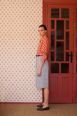 MARIA DE LA ORDEN - Alana Shirt - Red Flowers