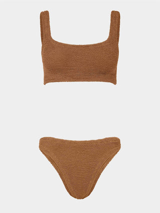 Hunza G - Xandra Coverage Bikini - Metallic Cocoa