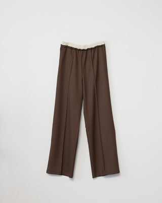 AF Agger - Tropical Wool Tracksuit Pant - Brown