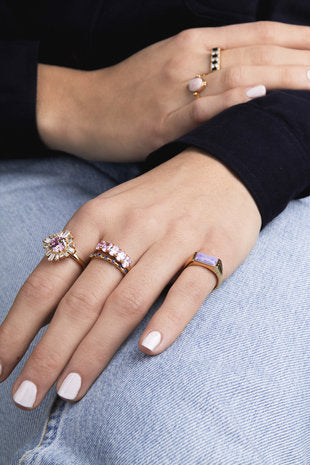 All The Luck in the World - Chérie Ring Ovals - Light Pink