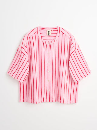 BONGUSTA - Naram Oversized Shirt - Baby Pink & Ski Patrol