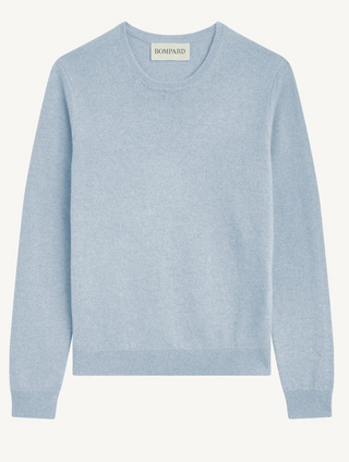 BOMPARD - Classic Round Neck Sweater - Bleu Glacier