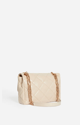 VANESSA BRUNO - Medium Moon Leather Bag - Sand