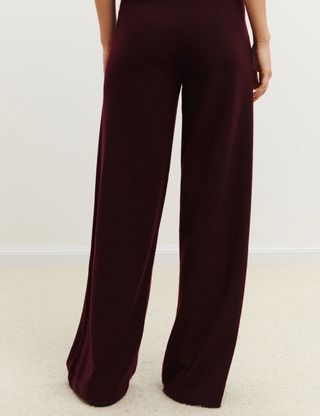 BOMPARD - Fit & Flare Ribbed Pants - Grenat