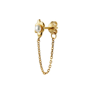 STINE A - Shelly Pearl Earring With Chain Single