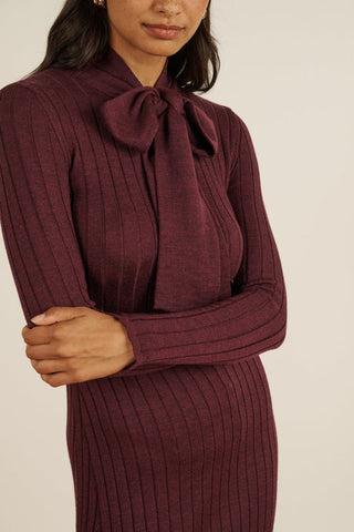 MARIA DE LA ORDEN - Madeleine Dress - Plum