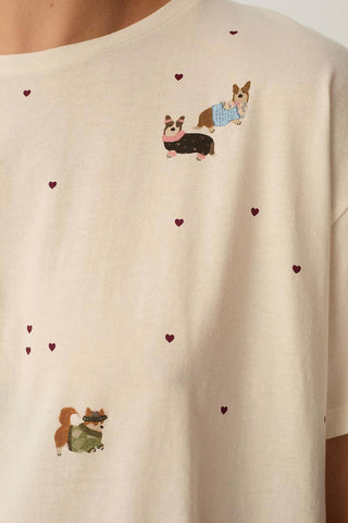 DES PETITS HAUTS - Fanelie Tee-Shirt - Ecru