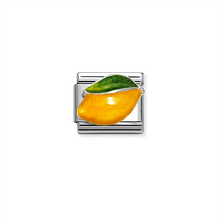 Nomination - Link SYMBOLS stainless steel enamel 925 sterling silver LEMON