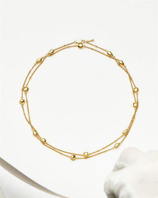 MISSOMA - Molten Teardrop Multi Charm Wraparound Necklace