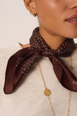 DES PETITS HAUTS - Natou Scarf - Cravate Choco