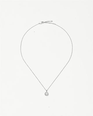 MISSOMA - Molten Soft Square Pavé Pendant Necklace - Silver