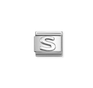 Nomination - Link OXIDIZED LETTER 925 sterling silver S