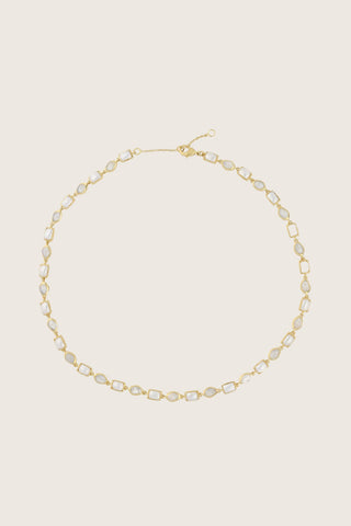 SHANSHAN PARIS - Lumera Necklace - Freshwater Pearl/Rainbow Moonstone