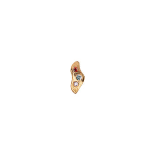 STINE A - Tres Petit Ile de L'amour Earring - Burgundy/Iceblue/Light Purple Single