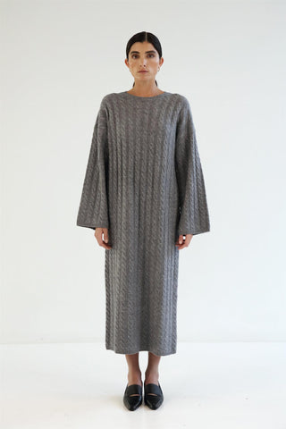 ALMADA LABEL - Noma Cable Knit Dress - Grey