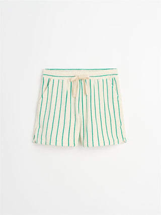 BONGUSTA - Naram Gym Shorts - Pure White & Grass