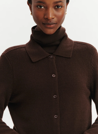 BOMPARD - Preppy Polo Cardigan - Chocolat