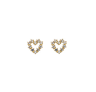 Pico Copenhagen - Cæur Crystal Studs - Light Grey
