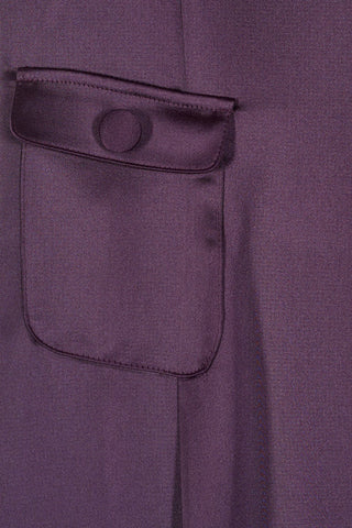 MARIA DE LA ORDEN - Albane Dress Short Sleeves - Plum
