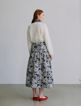 APOF - Bodil Skirt - Blue Palm Escape