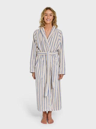 BONGUSTA - Naram Bathrobe - Moonbeam & Ultramarine
