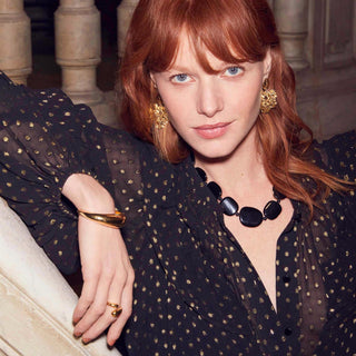 Feeka - Juliette Blouse - Georgette Pois Dore
