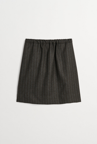 SKALL - PRE-ORDER Marcella Skirt - Brown/Black Pinstripe