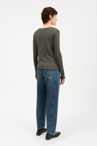 SKALL - Edie Cardigan - Dark Green