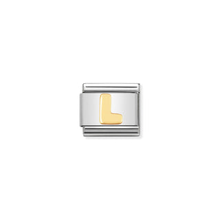 Nomination - Link LETTERS 18k gold L